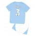 Manchester City Ruben Dias #3 Babykleding Thuisshirt Kinderen 2023-24 Korte Mouwen (+ korte broeken)